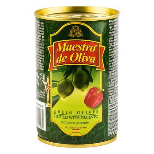 Оливки Maestro de Oliva с перцем 300 г в Мария-Ра