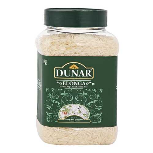 Рис DUNAR Басмати Elonga Sela пропаренный длиннозерный 1 кг банка Индия в Мария-Ра
