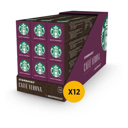 Кофе STARBUCKS Сaffe Verona молотый в капсулах для системы Nespresso 12 шт по 55 г в Мария-Ра